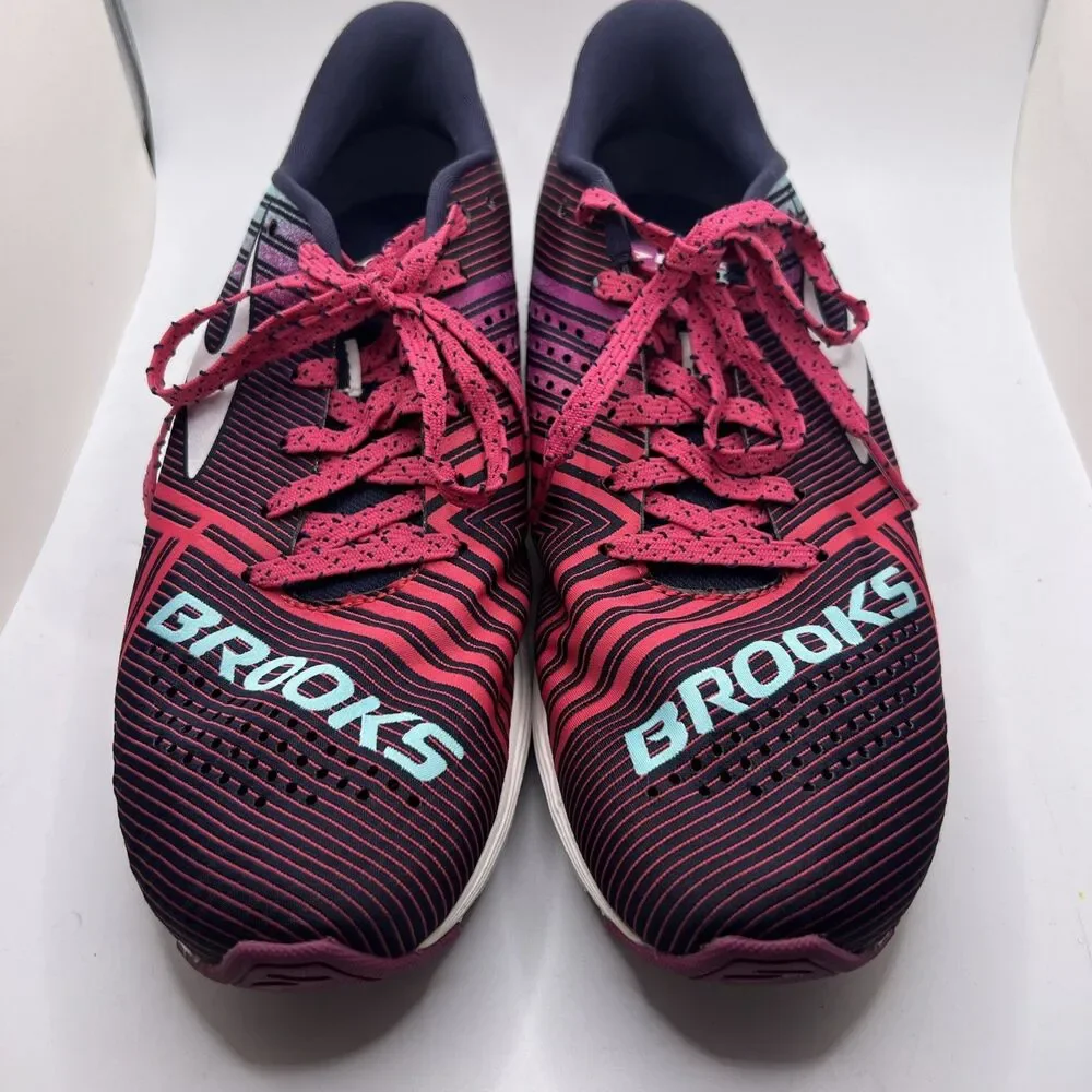Brooks Women's Running Shoes in Maroon, Pink & Teal - Picture 2 of 10